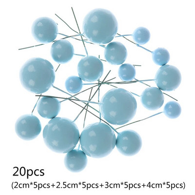 20 vnt. torto viršelis auksinis sidabrinis rutulys su gimtadieniu.