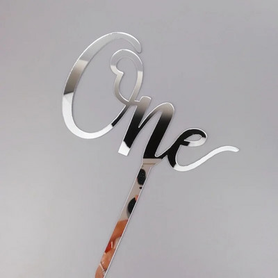 2023 m. Naujas 2023 m. medinis vieno kūdikių torto dangtelis, akrilinis auksinis pyragas, skirtas vaikui 1-ojo gimtadienio vakarėlio tortų dekoravimui.