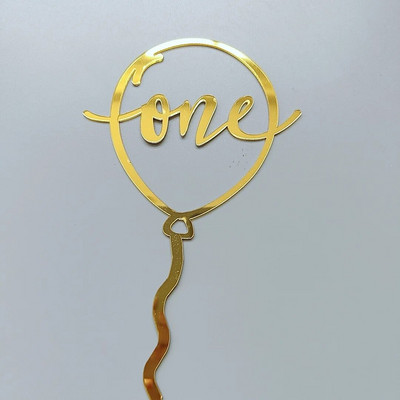 2023 m. Naujas 2023 m. medinis vieno kūdikių torto dangtelis, akrilinis auksinis pyragas, skirtas vaikui 1-ojo gimtadienio vakarėlio tortų dekoravimui.