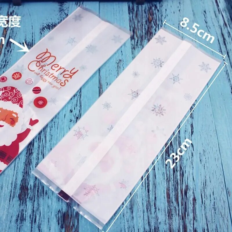 24 vnt Kalėdų dovanų maišelis Lipnūs sausainiai saldainių pakavimo maišelis Naujųjų metų vakarėlio dovanų užkandžių kepimo plastikinis maišelis