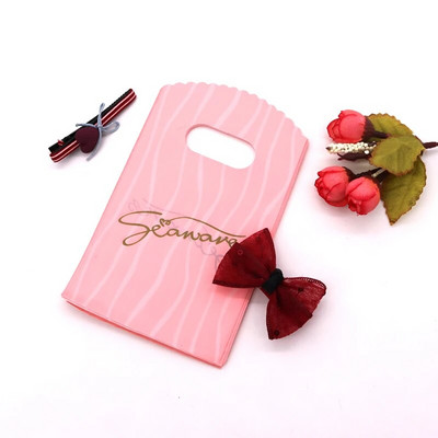 50 vnt. / Lot 9x15cm Maži plastikiniai maišeliai Kelių dizaino dovanų maišelių maišeliai Apyrankės Charms Papuošalų pakavimo maišeliai su rankenomis