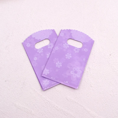 50 vnt. / partijos kelių modelių mažas plastikinis maišelis 9x15 cm butiko dovanų maišelis su rankenomis Gražūs žavesiai Auskarai Papuošalų pakavimo maišeliai