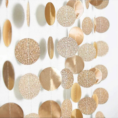 4M Blizganti šampano auksinė popierinė reklamjuostė Pirmojo gimtadienio papuošimas suaugusiems vaikams kūdikiui berniukui mergaitei 1 metų vakarėlio girliandos dekoras