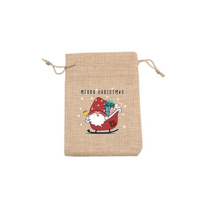 5 vnt. / partija natūralaus džiuto maišeliai 10x14 13x18 cm kalėdiniai raištelių maišeliai dovanų maišeliai Gražūs saldainių apyrankės papuošalų pakavimo maišeliai