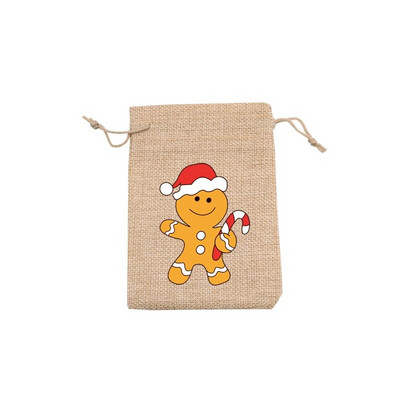 5 vnt. / partija natūralaus džiuto maišeliai 10x14 13x18 cm kalėdiniai raištelių maišeliai dovanų maišeliai Gražūs saldainių apyrankės papuošalų pakavimo maišeliai