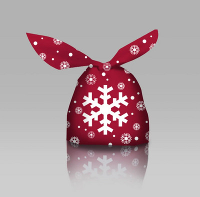 10/50 vnt Kalėdų triušio ausų plastikiniai maišeliai 13x22 cm maži sausainiai Papuošalų pakavimo maišeliai Saldainių dovanų maišelis sausainiams užkandžiams