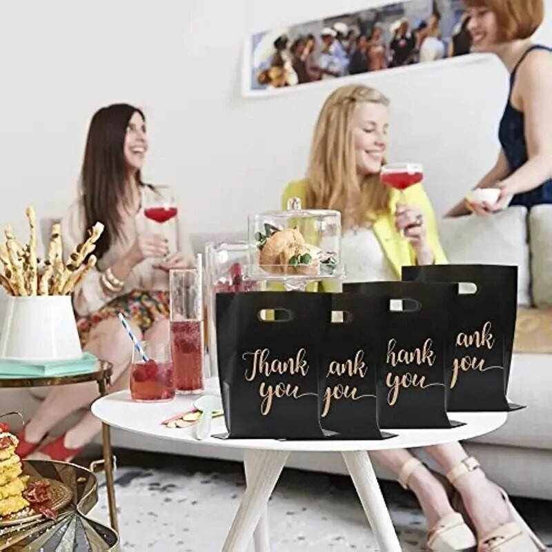 20 vnt. Itin stori daugkartinio naudojimo plastikiniai padėkos maišeliai Puikios dovanos Mažmeninės prekybos vakarėlių krepšiai Tvirti ir patvarūs, ilgaamžiai