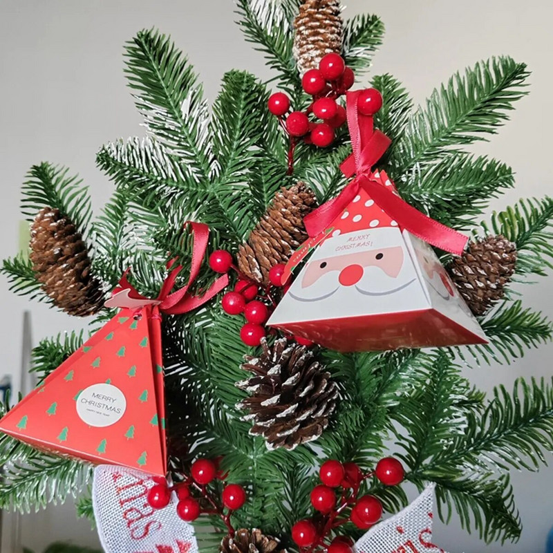 12 vnt Linksmų kalėdinių saldainių dovanų dėžutė su etikete kraftpopieriniai sausainiai dovanų pakavimo maišeliai 2023 m. Kalėdų vakarėlio namų dekoravimas