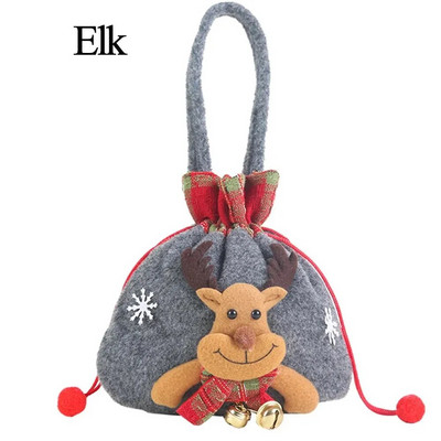 Kalėdų dovanų krepšys Eve Apple Package Animacinis filmas Kalėdų Senelis Sniego senelis Briedis Linksmų Kalėdų Deko saldainių krepšys Laimingų Naujųjų Metų 1 vnt.