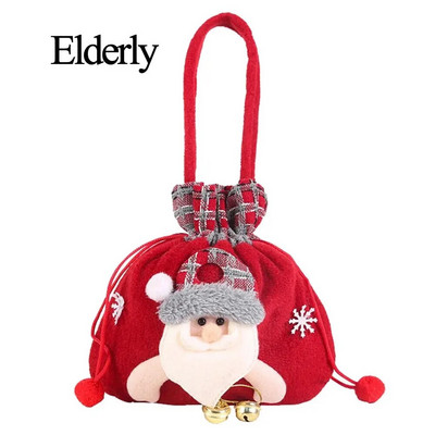 Kalėdų dovanų krepšys Eve Apple Package Animacinis filmas Kalėdų Senelis Sniego senelis Briedis Linksmų Kalėdų Deko saldainių krepšys Laimingų Naujųjų Metų 1 vnt.