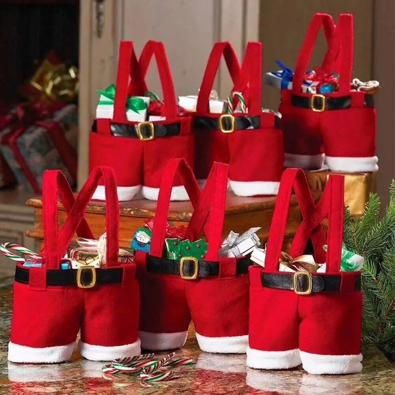Kalėdų dovanų krepšys Eve Apple Package Animacinis filmas Kalėdų Senelis Sniego senelis Briedis Linksmų Kalėdų Deko saldainių krepšys Laimingų Naujųjų Metų 1 vnt.