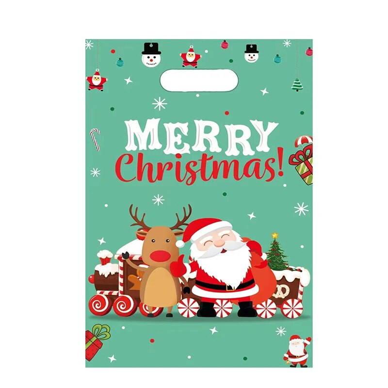 10 vnt Kalėdų dovanų maišelis Kalėdų Senelis Sniego senelis Briedis Saldainių sausainių krepšys Kalėdų vakarėlio reikmenys namams Naujųjų metų pakavimo maišelis