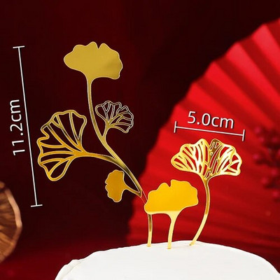 Torto viršus INS Style Kepimas Tortų dekoravimas Paprasti aukso lapų akriliniai įdėklai Mori vėžlys nugaros lapų rožių įdėklas