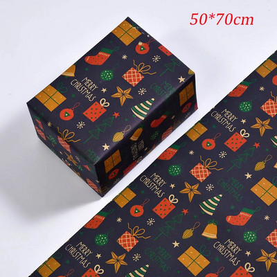 1 vnt Kalėdų dovanų vyniojimo popierius „pasidaryk pats“ amatų kraftpopierius Kalėdų Naujųjų Metų vakarėlio pakuotės dekoravimui