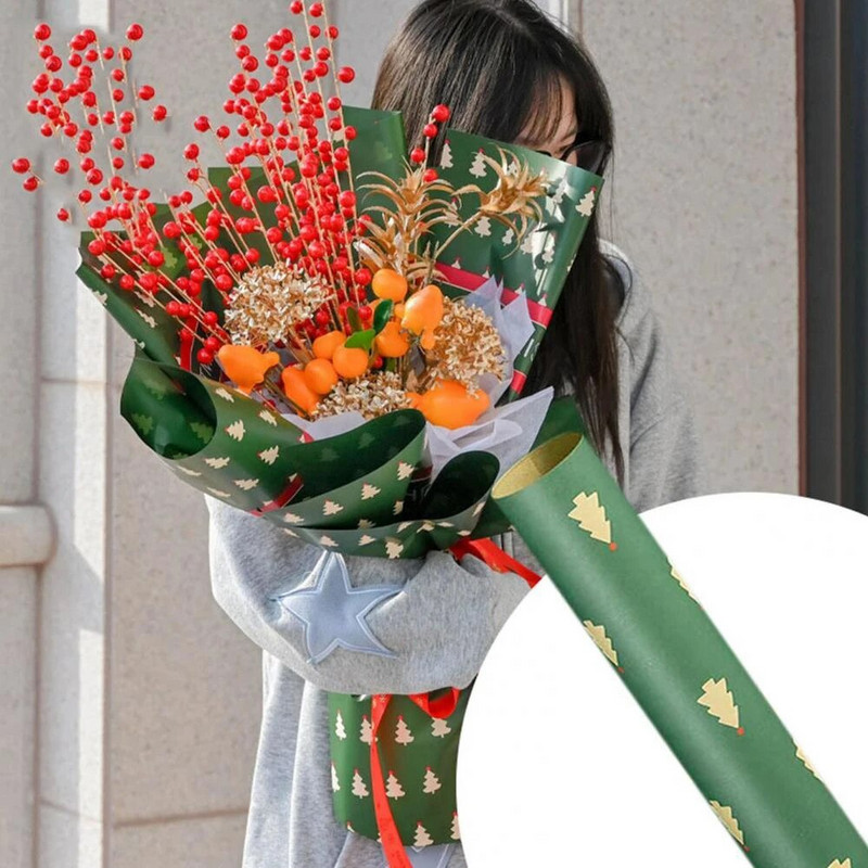 1 vnt Kalėdų dovanų vyniojimo popierius „pasidaryk pats“ amatų kraftpopierius Kalėdų Naujųjų Metų vakarėlio pakuotės dekoravimui