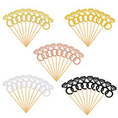 10 vnt. / Krepšelis Blizgantis žiedas Keksiukų papuošimai Vestuvių išleistuvių stalo dekoravimui Gimtadienio vakarėlio Vestuvinio torto puodelių dekoravimo reikmenys