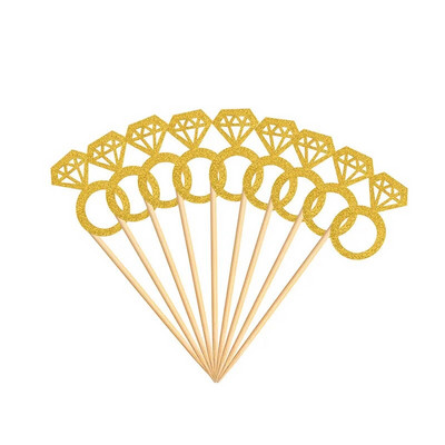 10 vnt. / Krepšelis Blizgantis žiedas Keksiukų papuošimai Vestuvių išleistuvių stalo dekoravimui Gimtadienio vakarėlio Vestuvinio torto puodelių dekoravimo reikmenys