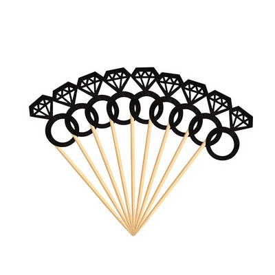 10 vnt. / Krepšelis Blizgantis žiedas Keksiukų papuošimai Vestuvių išleistuvių stalo dekoravimui Gimtadienio vakarėlio Vestuvinio torto puodelių dekoravimo reikmenys