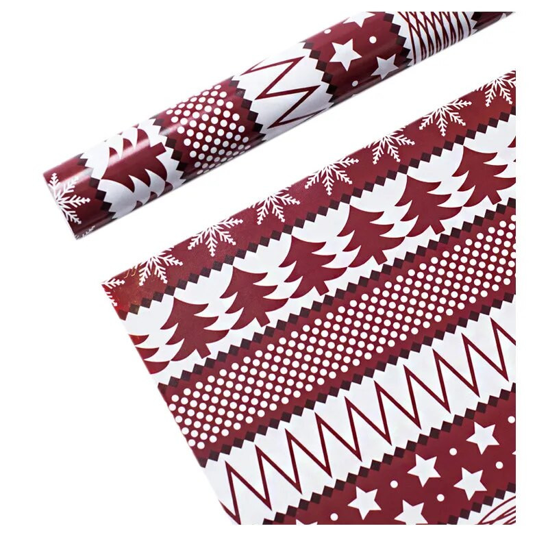 (Ir Kalėdų Senelis 70cmx50cm)Vienpusio vyniojamojo popieriaus raštai 5vnt Klasikinis kalėdinis papuošimas ir pakabinamas telefonas Kalėdinis papuošalas