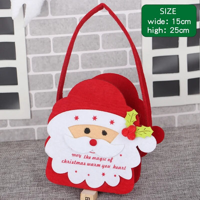 Kalėdų dovanos saldainių krepšys pliušinis Kalėdų Senelis Sniego senelis Briedis Obuolys Naujųjų metų karnavalinis vakarėlis Vaikų puošmena