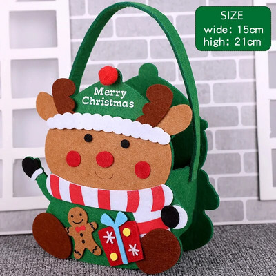 Kalėdų dovanos saldainių krepšys pliušinis Kalėdų Senelis Sniego senelis Briedis Obuolys Naujųjų metų karnavalinis vakarėlis Vaikų puošmena