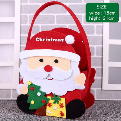 Kalėdų dovanos saldainių krepšys pliušinis Kalėdų Senelis Sniego senelis Briedis Obuolys Naujųjų metų karnavalinis vakarėlis Vaikų puošmena