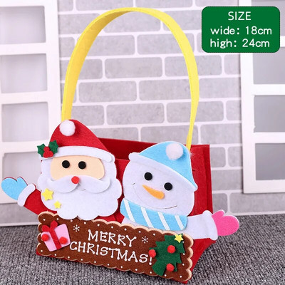 Kalėdų dovanos saldainių krepšys pliušinis Kalėdų Senelis Sniego senelis Briedis Obuolys Naujųjų metų karnavalinis vakarėlis Vaikų puošmena