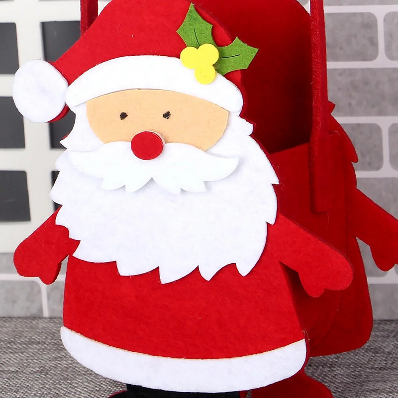 Kalėdų dovanos saldainių krepšys pliušinis Kalėdų Senelis Sniego senelis Briedis Obuolys Naujųjų metų karnavalinis vakarėlis Vaikų puošmena