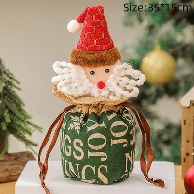 Kalėdų dovanų maišeliai Kalėdų raištelių maišelis saldainiams sausainiams Animacinių filmų pakavimo maišeliai Kalėdų dekoras Laimingų Naujųjų Metų vakarėlio reikmenys