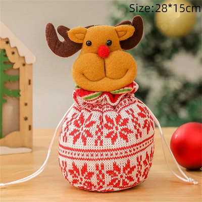 Kalėdų dovanų maišeliai Kalėdų raištelių maišelis saldainiams sausainiams Animacinių filmų pakavimo maišeliai Kalėdų dekoras Laimingų Naujųjų Metų vakarėlio reikmenys