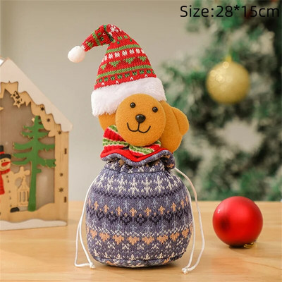 Kalėdų dovanų maišeliai Kalėdų raištelių maišelis saldainiams sausainiams Animacinių filmų pakavimo maišeliai Kalėdų dekoras Laimingų Naujųjų Metų vakarėlio reikmenys