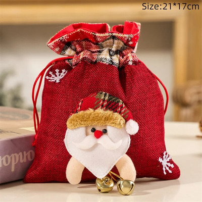 Kalėdų dovanų maišeliai Kalėdų raištelių maišelis saldainiams sausainiams Animacinių filmų pakavimo maišeliai Kalėdų dekoras Laimingų Naujųjų Metų vakarėlio reikmenys