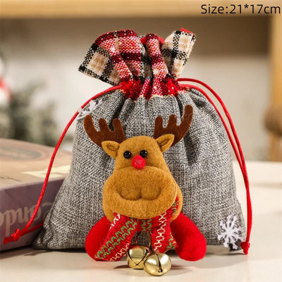 Kalėdų dovanų maišeliai Kalėdų raištelių maišelis saldainiams sausainiams Animacinių filmų pakavimo maišeliai Kalėdų dekoras Laimingų Naujųjų Metų vakarėlio reikmenys