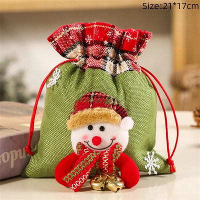 Kalėdų dovanų maišeliai Kalėdų raištelių maišelis saldainiams sausainiams Animacinių filmų pakavimo maišeliai Kalėdų dekoras Laimingų Naujųjų Metų vakarėlio reikmenys