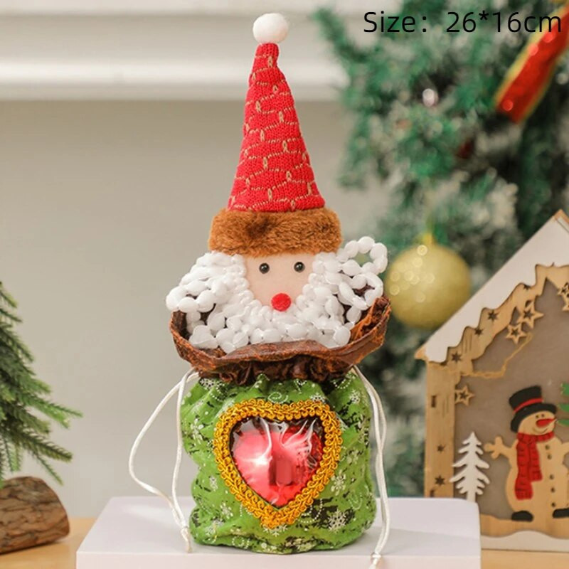 Kalėdų dovanų maišeliai Kalėdų raištelių maišelis saldainiams sausainiams Animacinių filmų pakavimo maišeliai Kalėdų dekoras Laimingų Naujųjų Metų vakarėlio reikmenys