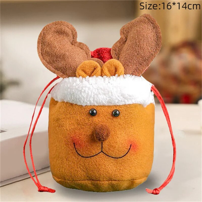 Kalėdų dovanų maišeliai Kalėdų raištelių maišelis saldainiams sausainiams Animacinių filmų pakavimo maišeliai Kalėdų dekoras Laimingų Naujųjų Metų vakarėlio reikmenys
