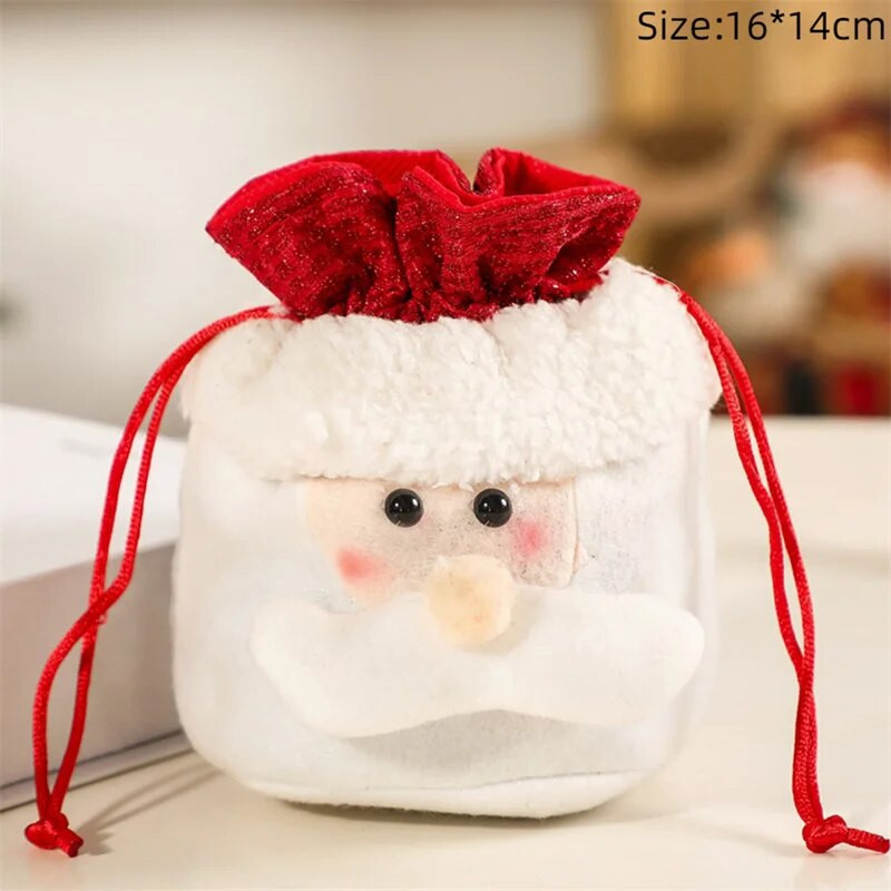 Kalėdų dovanų maišeliai Kalėdų raištelių maišelis saldainiams sausainiams Animacinių filmų pakavimo maišeliai Kalėdų dekoras Laimingų Naujųjų Metų vakarėlio reikmenys