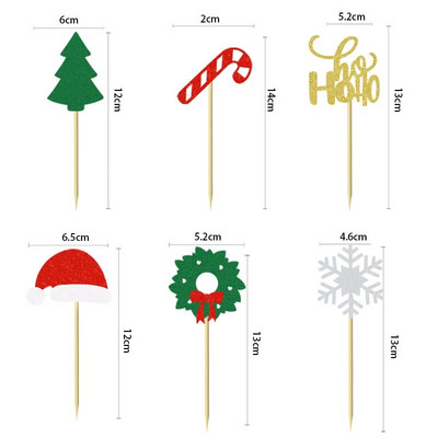 12 vnt kalėdinių keksų tvarsčių su snaigės kalėdinės eglutės kepuraitėmis.