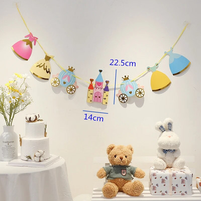 Ins berniukas, mergina, su gimtadieniu, kambarys girlianda reklamjuostė vimpelė fono dekoracija kūdikių dušas gyvūnas princesė tema Kabantys vėliavos