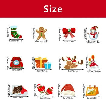 12Pcs Cartoon Christmas Cake Topper Santa Claus Xmas Tree Cupcake Topper for New Year Party Xmas Cake Decoration Noel Navidad