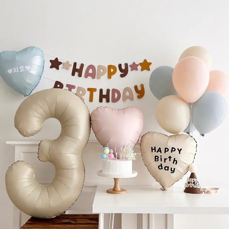 INS korėjietiško stiliaus neaustinės kavos su gimtadieniu girlianda Baby Shower veltinio chaki žvaigždės reklamjuostės dekoravimas