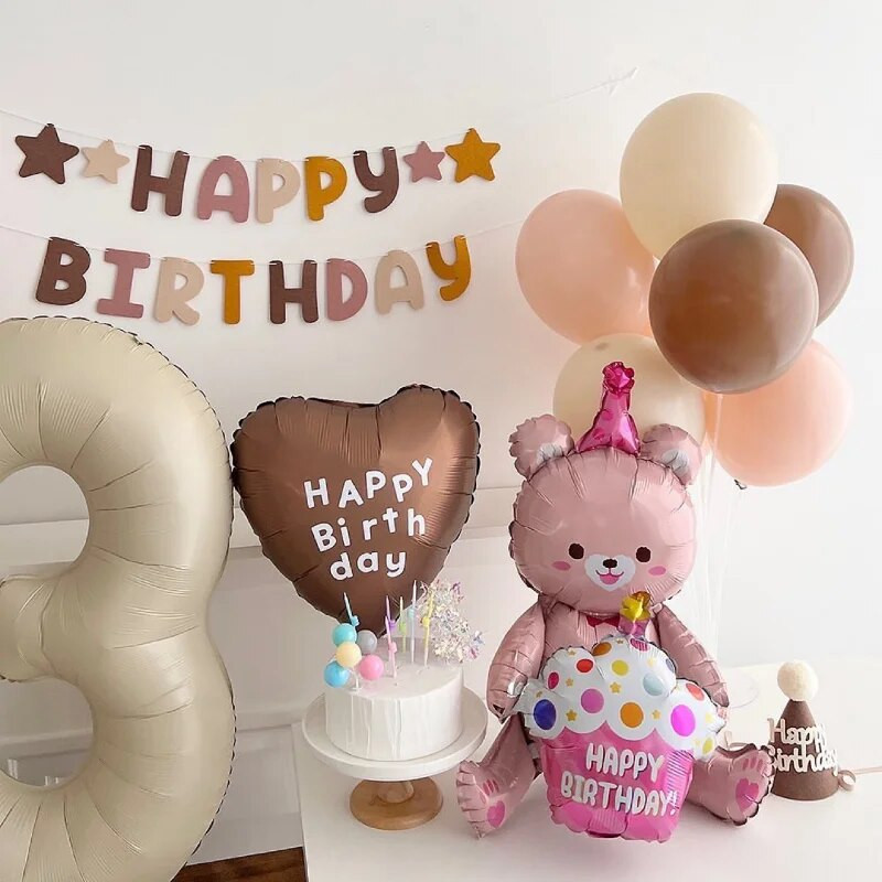 INS korėjietiško stiliaus neaustinės kavos su gimtadieniu girlianda Baby Shower veltinio chaki žvaigždės reklamjuostės dekoravimas