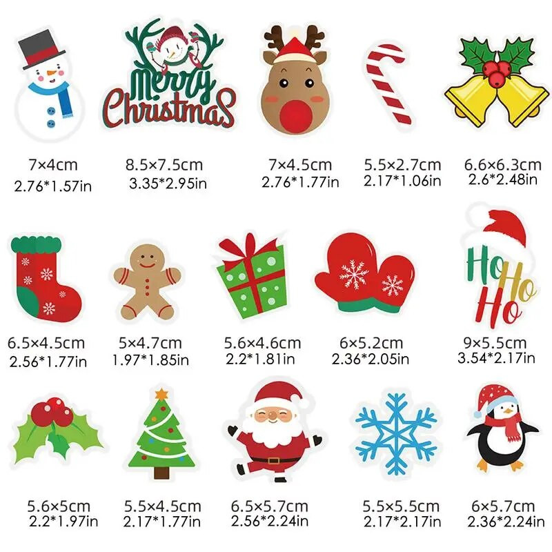 15 vnt. torto dangtelis Linksmų kalėdinių vakarėlių papuošimas namų temai vakarėlio reikmenys Torto įdėklas Dekoratyvinė kortelė keksiukų keptuvė