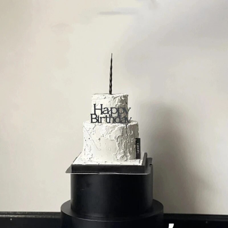 Naujas Happy Birthday torto dangtelis Rose Gold Heart Gimtadienio Akrilinis torto dangtelis vaikams Gimtadienio vakarėlio tortų papuošimai Kūdikių vakarėlis