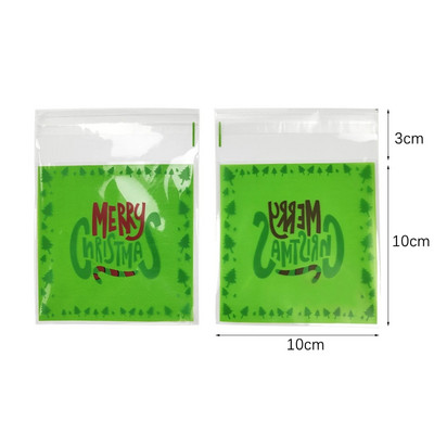 50 vnt Kalėdų dovanų maišeliai Kalėdų saldainių sausainių maišeliai Kalėdų Senelis Kalėdų pakuotė Plastikinis maišelis Kalėdų vakarėlio dekoracijos