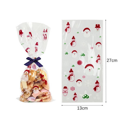 50 vnt Kalėdų dovanų maišeliai Kalėdų saldainių sausainių maišeliai Kalėdų Senelis Kalėdų pakuotė Plastikinis maišelis Kalėdų vakarėlio dekoracijos