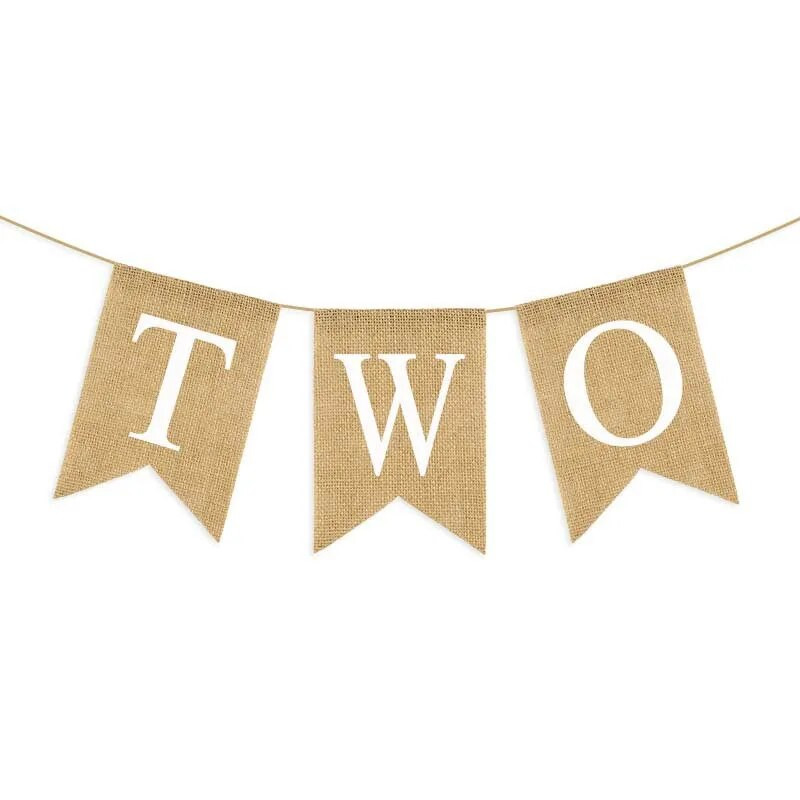 Vaikų gimtadienio segtukas su dviem vėliavėlėmis, 2-oji mergaitės princesės vakarėlis, rožinė reklamjuostė berniukui auksinė girlianda, fonas