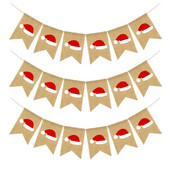 Nauja Linksmų kalėdinė kepuraitė, smokingo vėliava, Kalėdų džiaugsmo girlianda, festivalio fonas