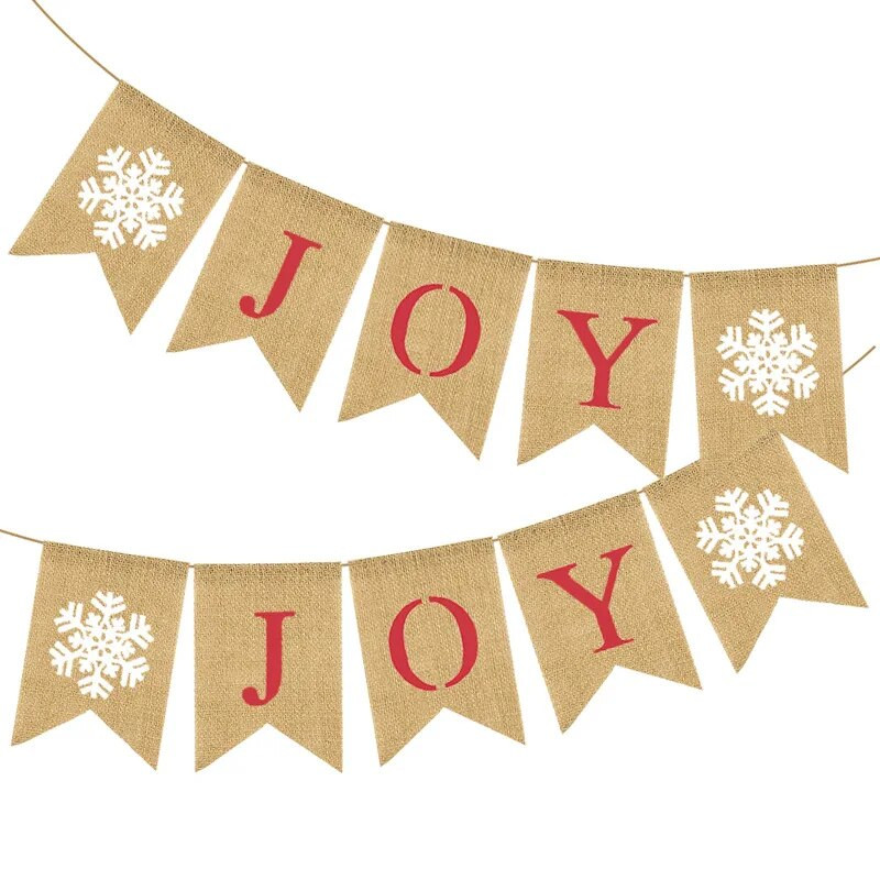 Nauja Linksmų kalėdinė kepuraitė, smokingo vėliava, Kalėdų džiaugsmo girlianda, festivalio fonas