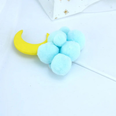 1 vnt Stars Mėnulis Minkštas Pompom Cloud Tortas Su gimtadienio vakarėliu „Pasidaryk pats“ torto viršaus vėliavėlių dekoravimas, skirtas „Cake Topper“ festivalio reikmenims